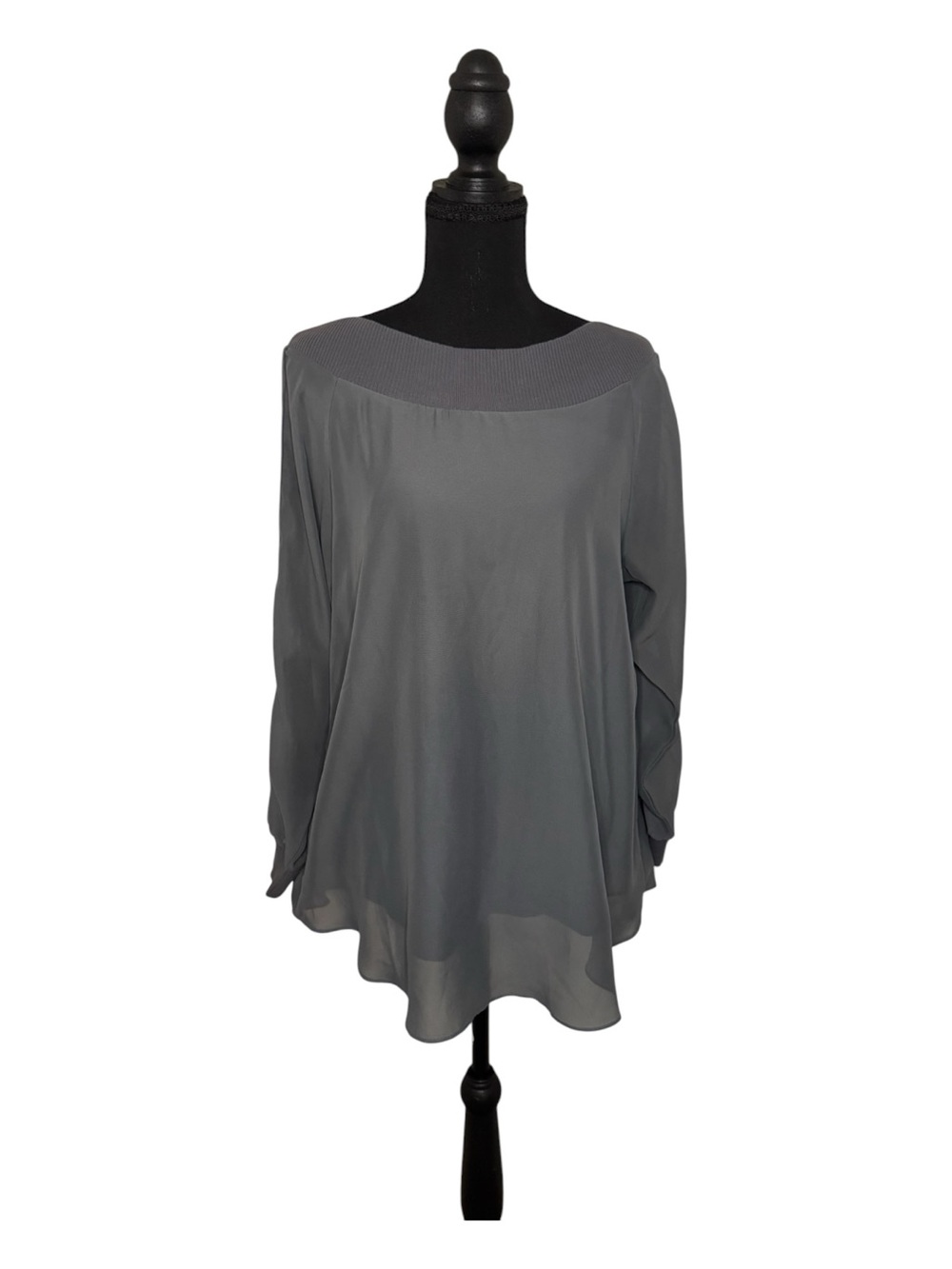 Soft Surroundings Dianthus Chiffon Long Sleeve Tunic